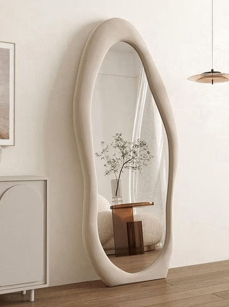 m-008_1 Miroir Onde Velours Ivoire – Image 1