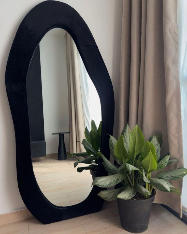 m-009_1 Miroir Onde Noir Velours – Image 1