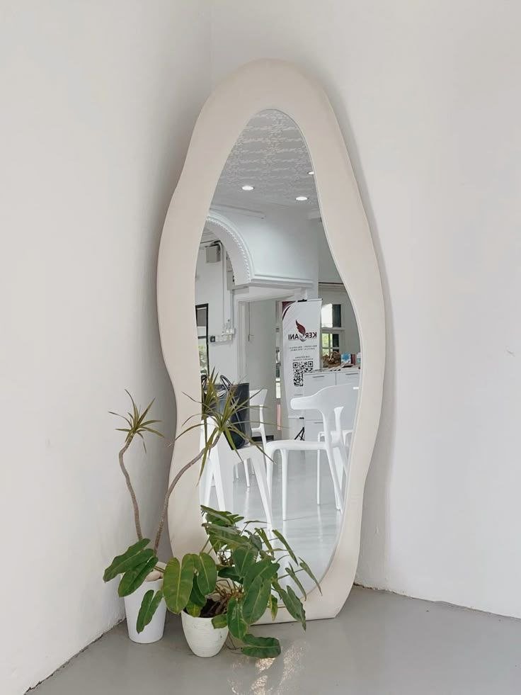 m-011_1 Miroir Onde Crème Élancée – Image 1