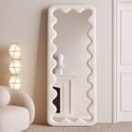 Miroir Vague Crème Élégant