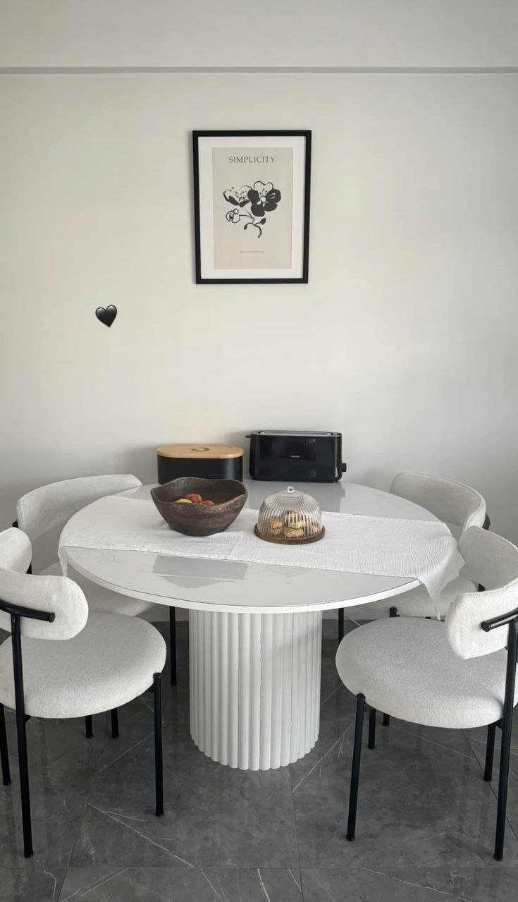 t-001_1 Table Ronde Colonne Blanche – Image 1