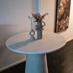 Table Ronde Colonne Graphite